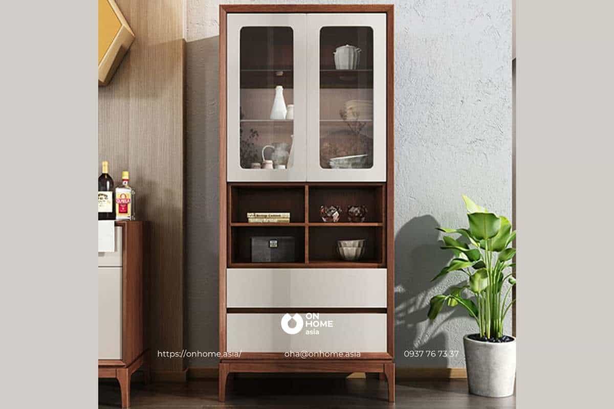 Mẫu tủ rượu gỗ công nghiệp đẹp, nhỏ gọn