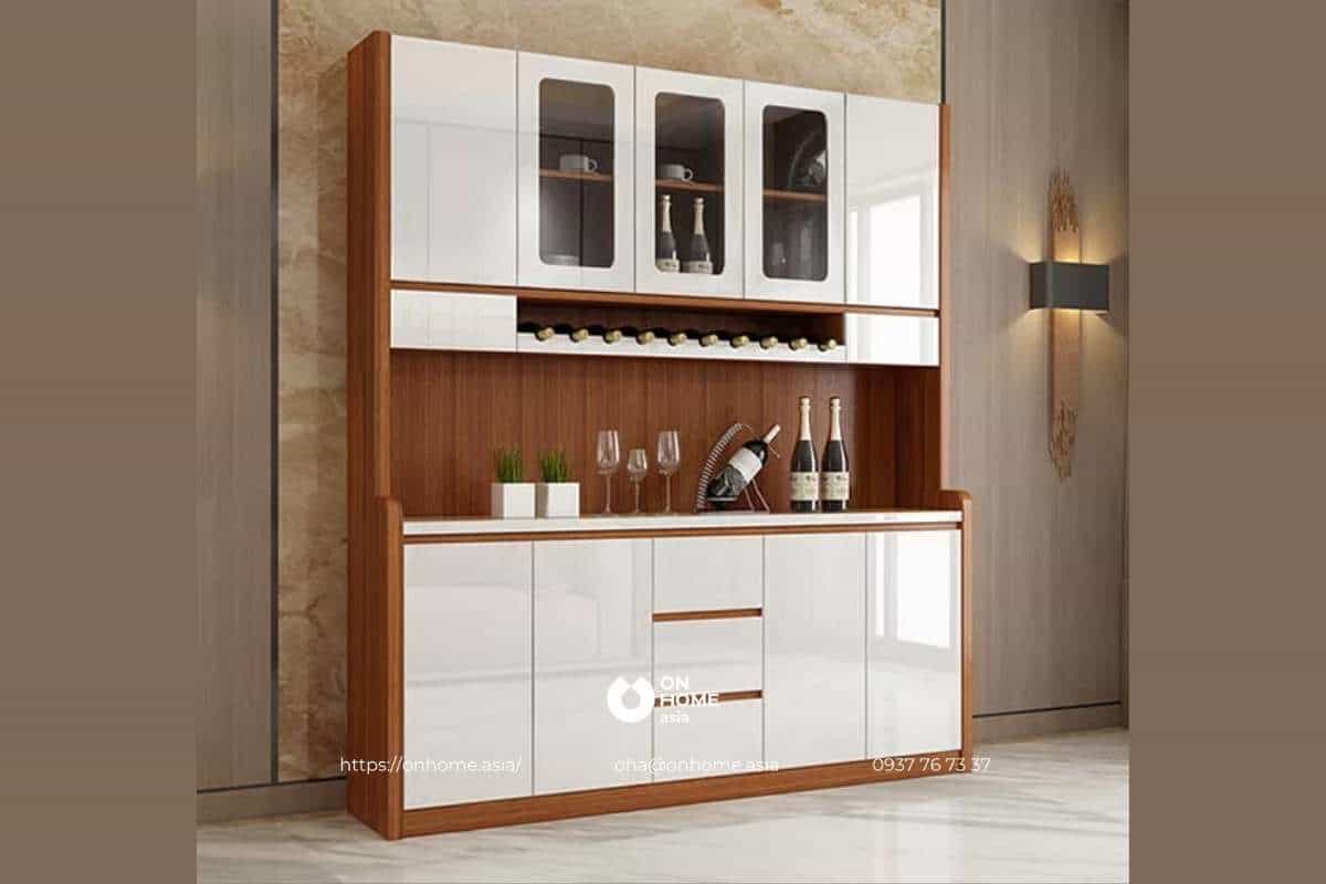 Tủ rượu đẹp gỗ công nghiệp