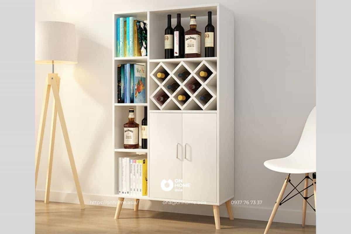Tủ rượu bằng gỗ công nghiệp đẹp