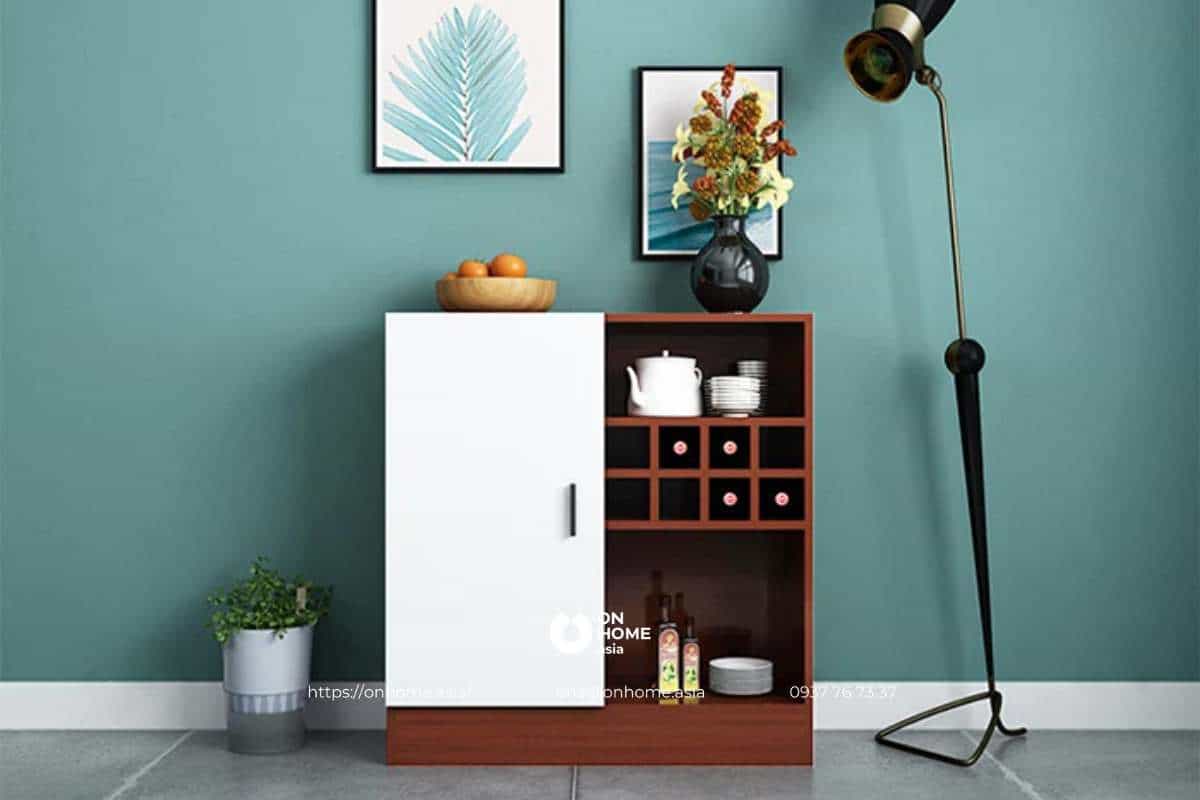 Mẫu tủ rượu gỗ công nghiệp đẹp