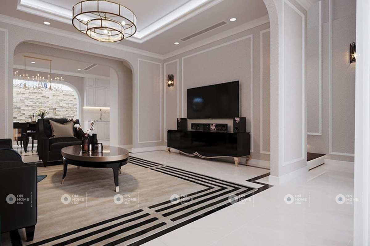 Kệ tivi phòng khách sang trọng