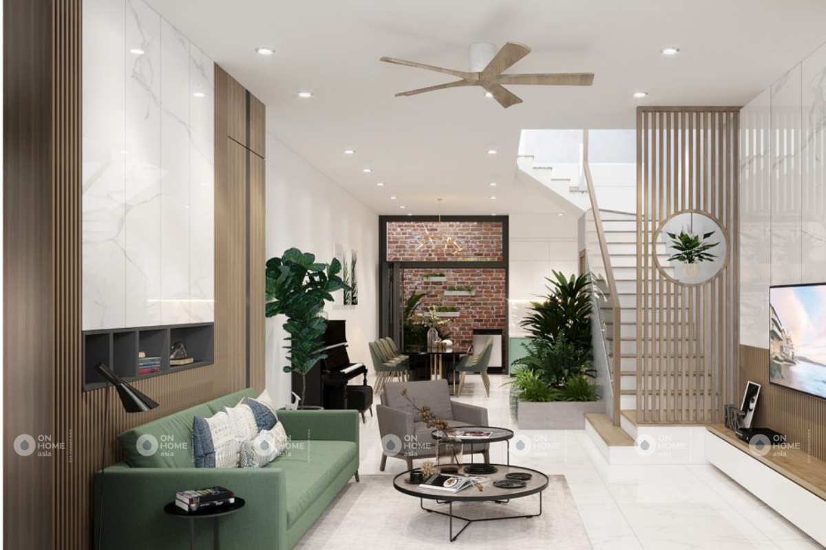 Nội thất nhà phố 100m2 hiện đại và tinh tế
