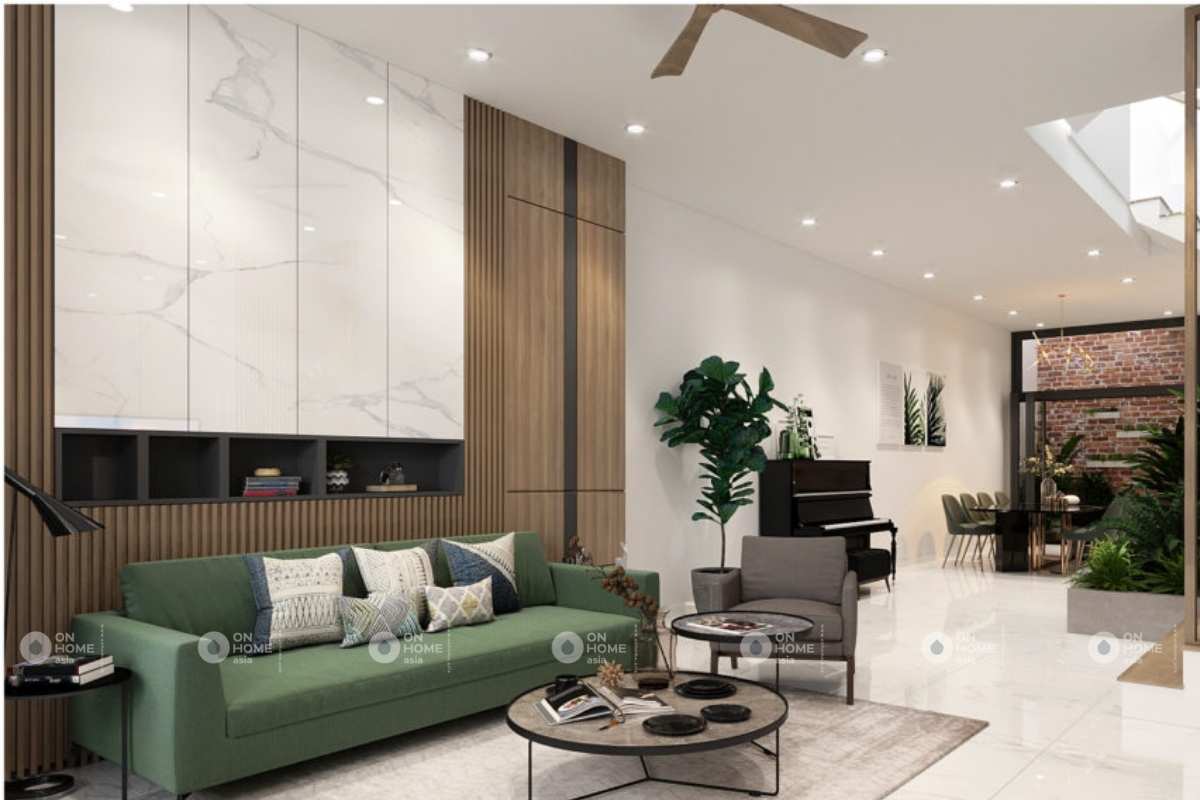 Sắc xanh có vai trò quan trọng trong các mẫu thiết kế nội thất nhà phố đẹp