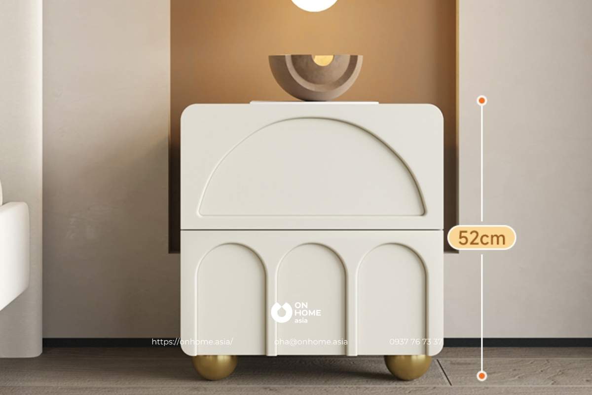 Tab đầu giường màu trắng đẹp