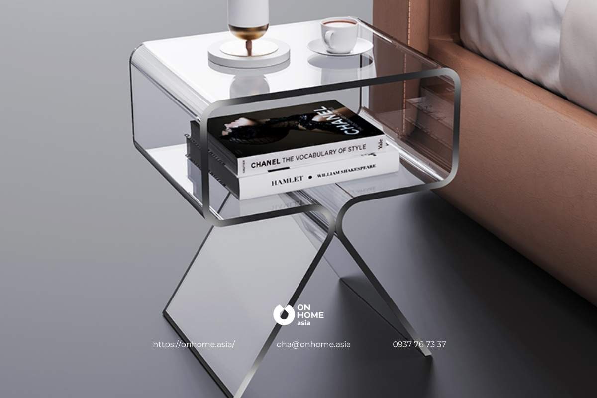 Tab đầu giường nhựa màu trắng đẹp