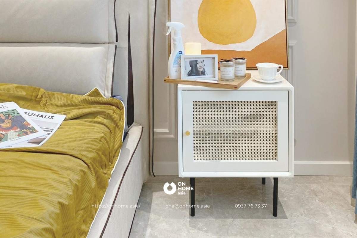 Tab đầu giường gỗ tự nhiên phong cách Bắc Âu đẹp