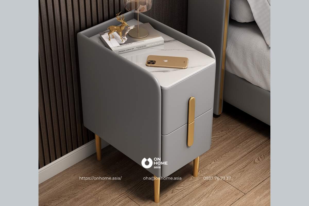 Tab đầu giường màu xám đẹp