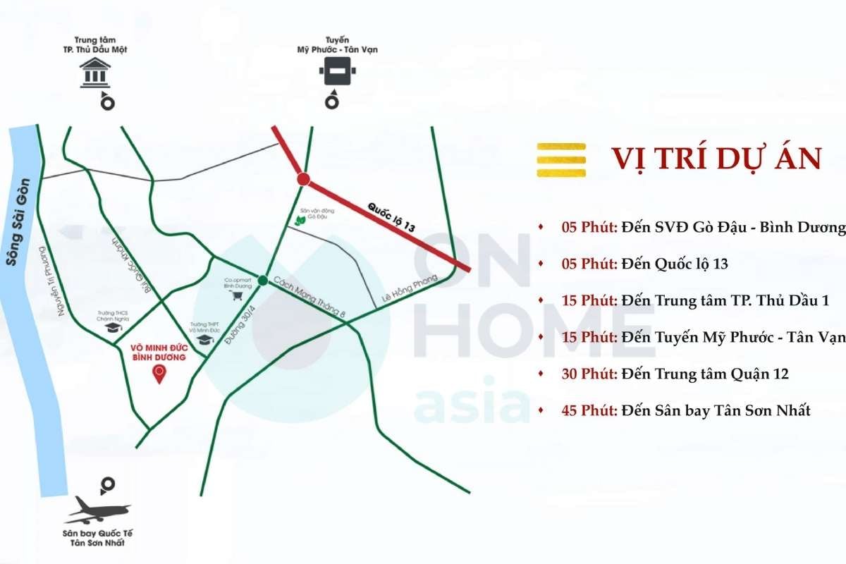 Dự án Takara Residence Bình Dương có ví trí thuận tiện