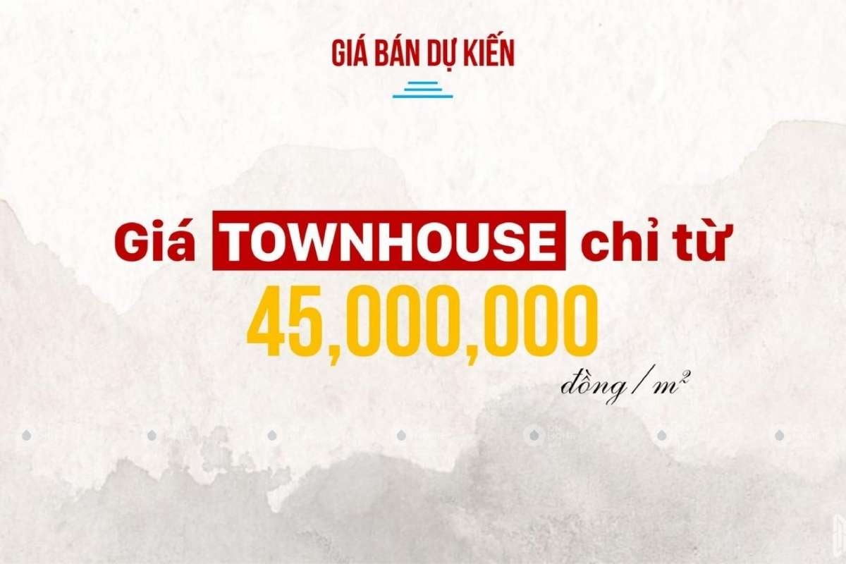 Giá bán dự kiến của nhà phố Takara Residence 