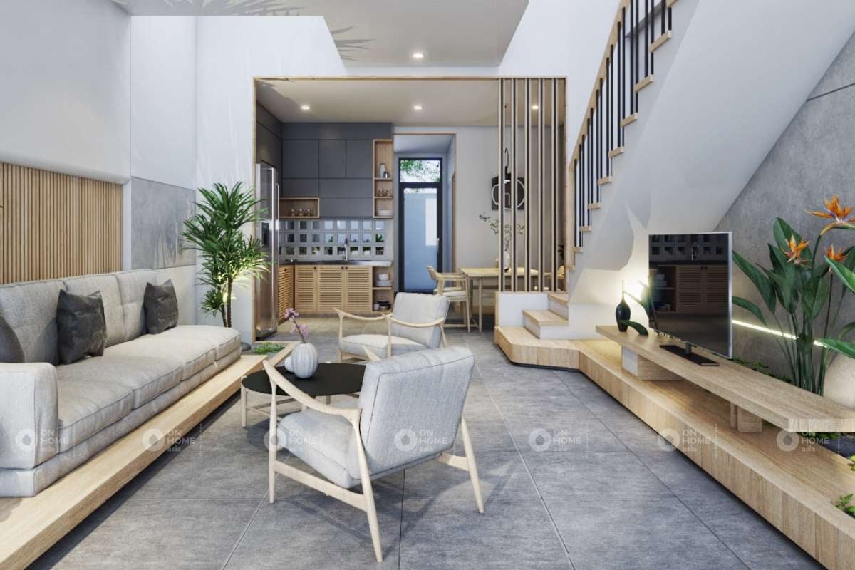 Nội thất phòng khách nhà phố Takara Residence Thủ Dầu Một