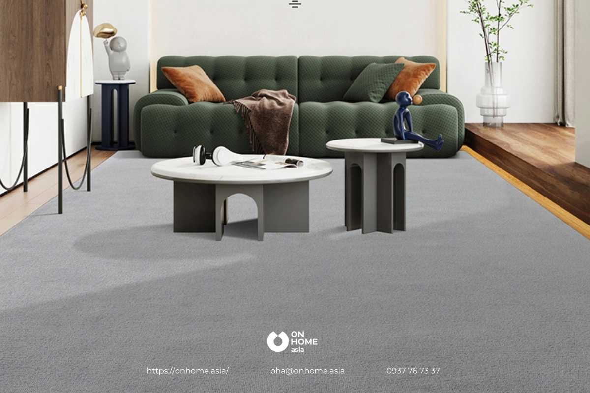 Thảm lông phòng khách sang trọng