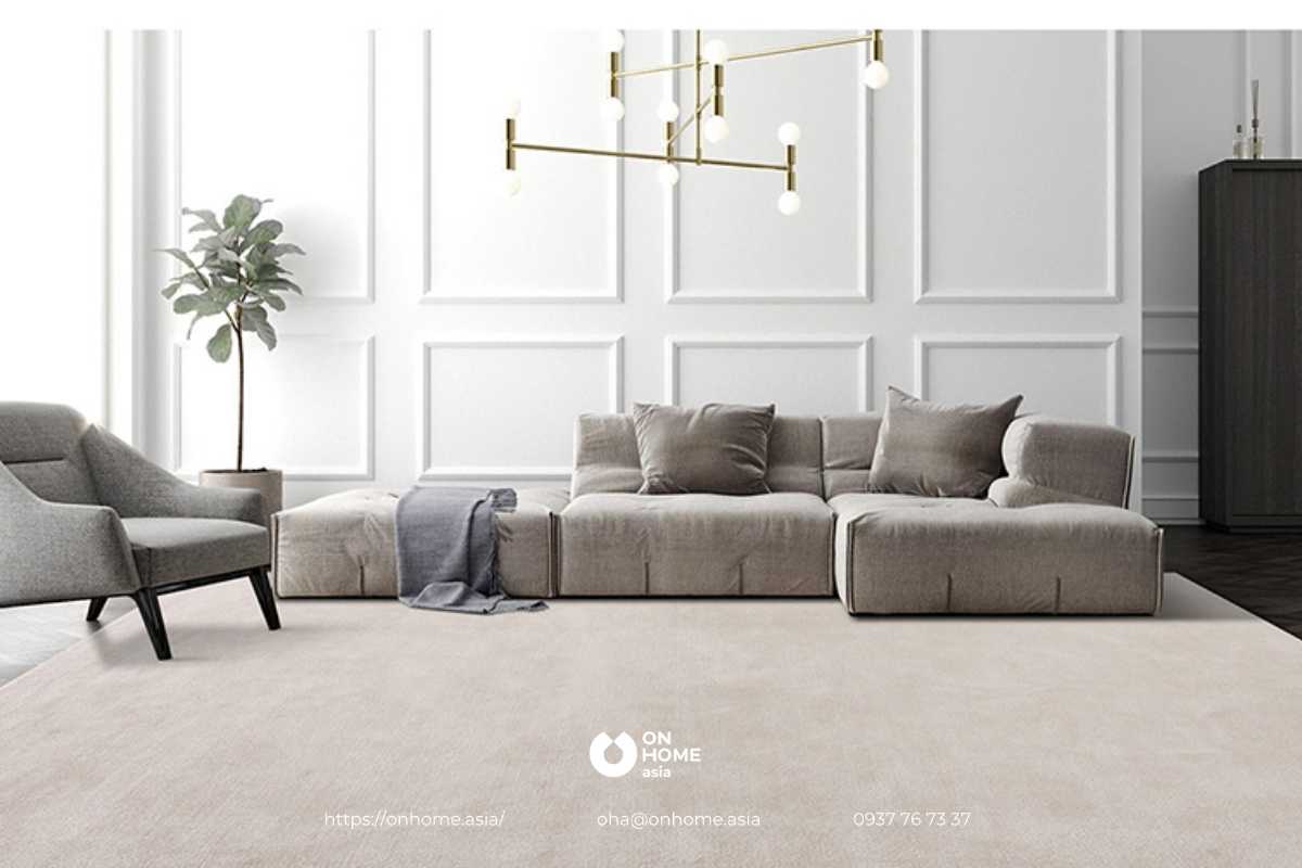 Thảm lông phòng khách sang trọng