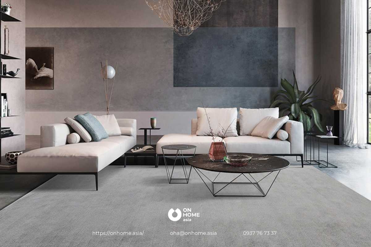 Thảm lông phòng khách sang trọng