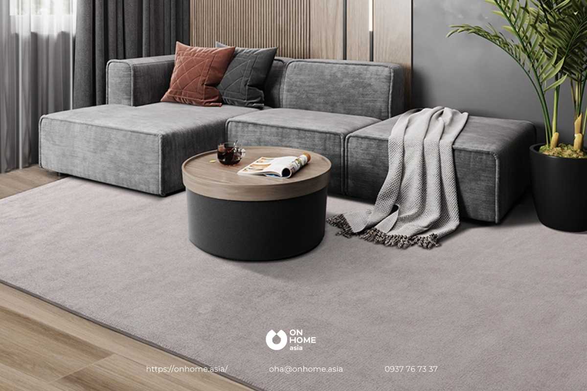 Thảm lông phòng khách sang trọng