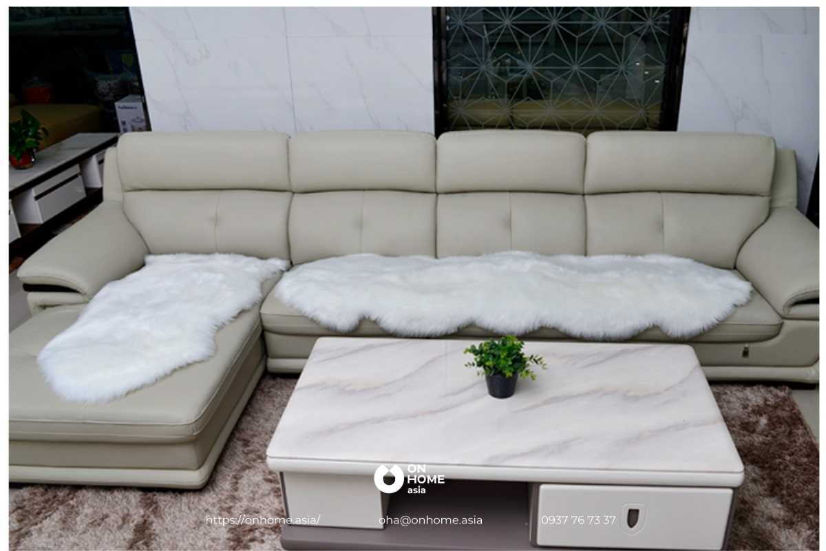 Thảm lông phòng khách sang trọng