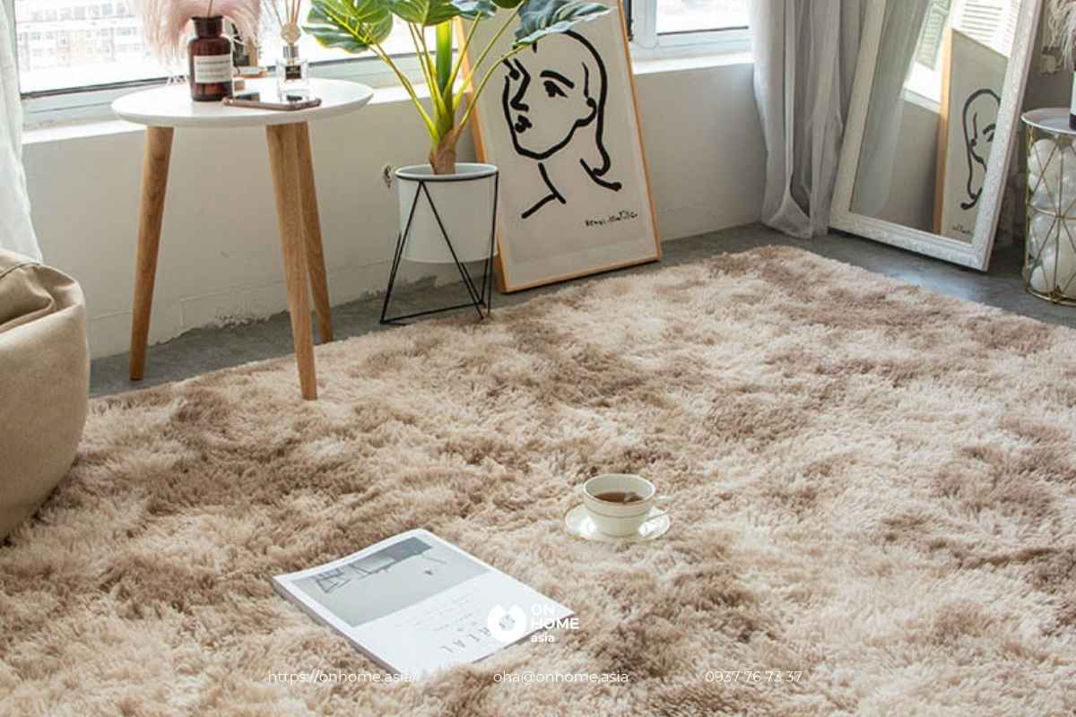 Thảm lông phòng ngủ đẹp