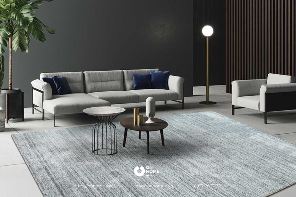 Thảm lông phòng khách sang trọng