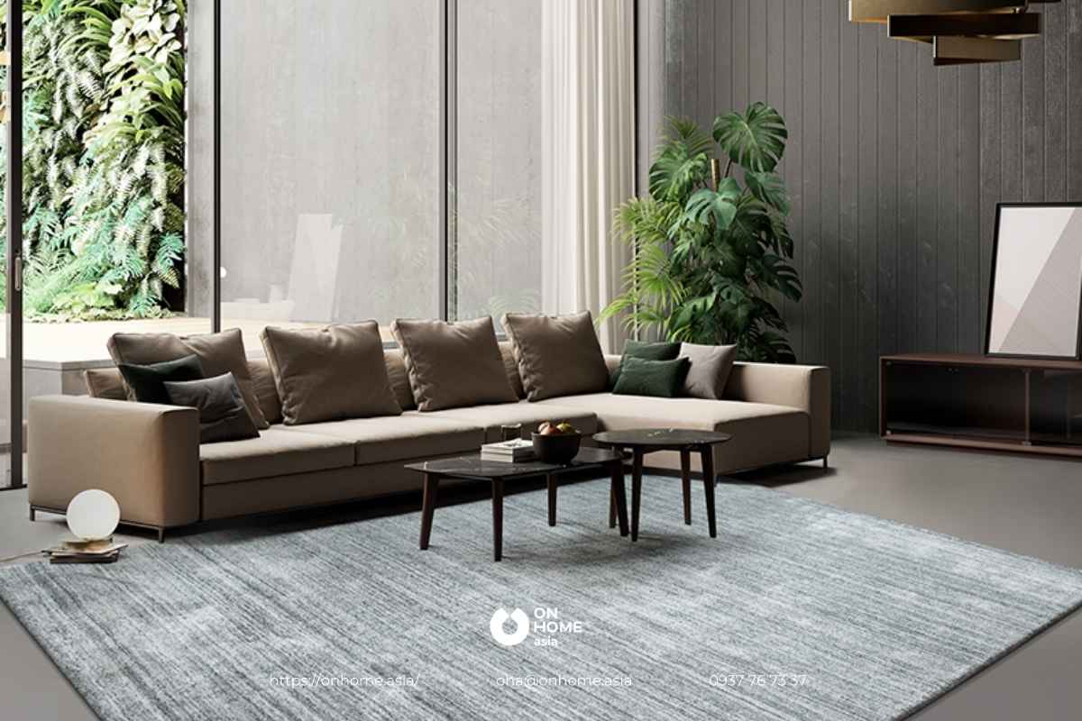 Thảm lông phòng khách sang trọng