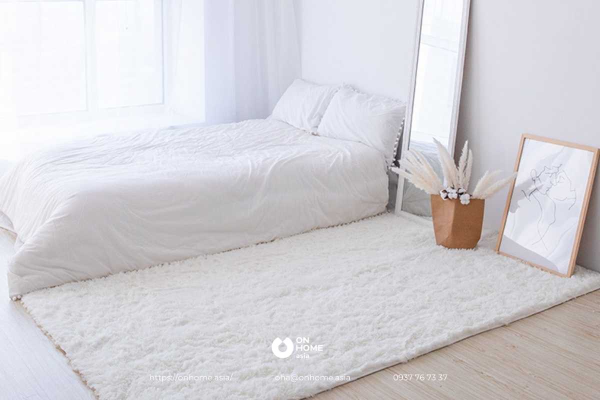 Thảm lông phòng ngủ đẹp
