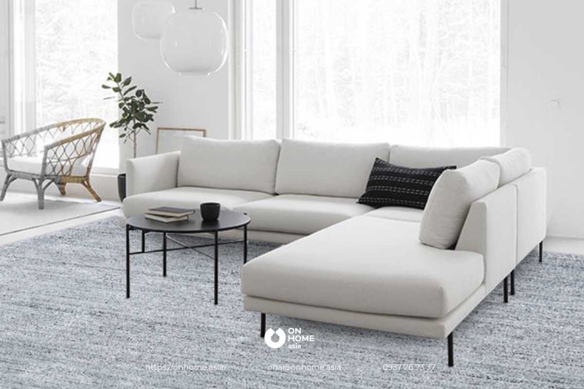 Thảm lông phòng khách sang trọng