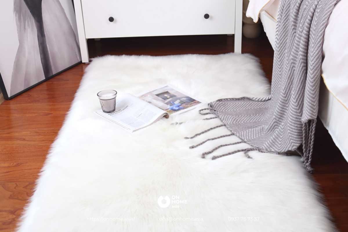 Thảm lông phòng ngủ đẹp