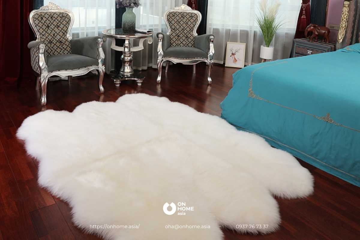 Thảm lông phòng ngủ đẹp