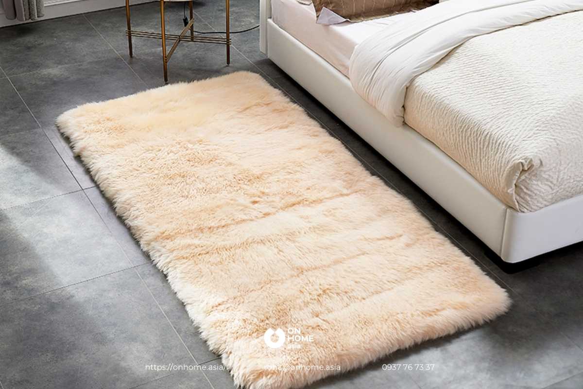 Thảm lông phòng ngủ đẹp