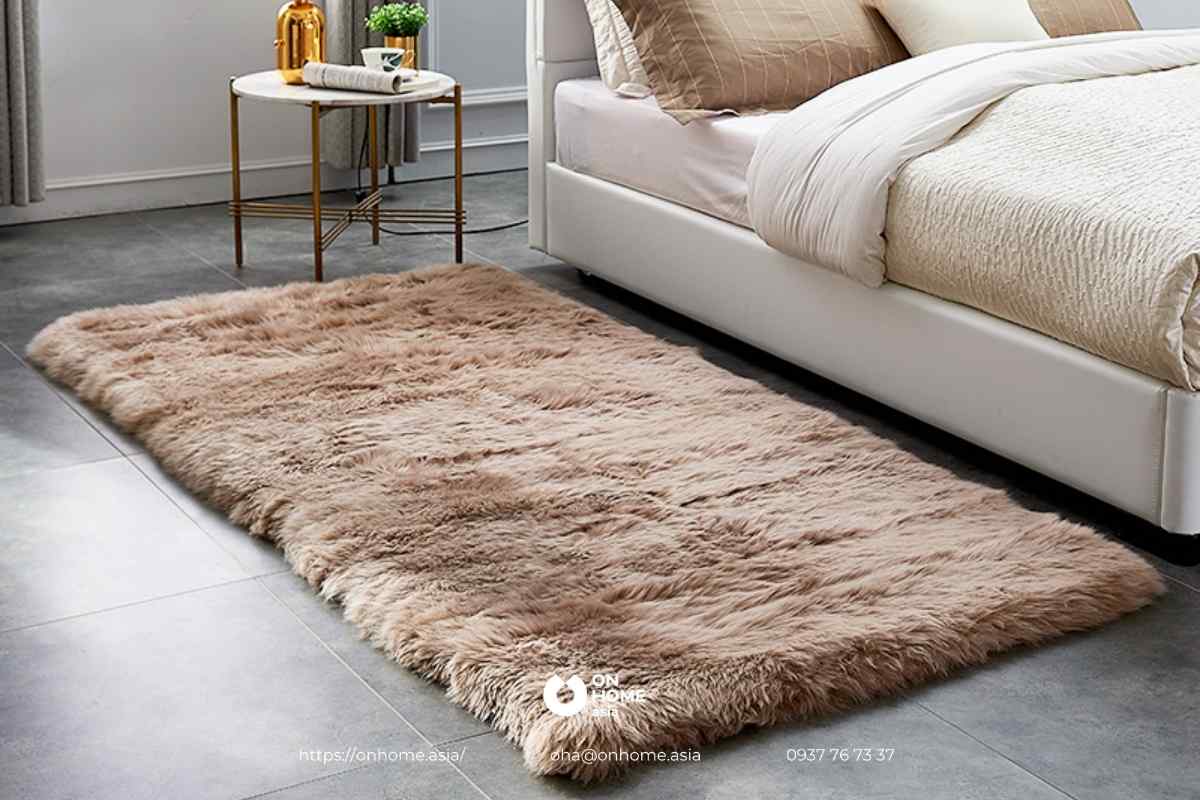 Thảm lông phòng ngủ đẹp