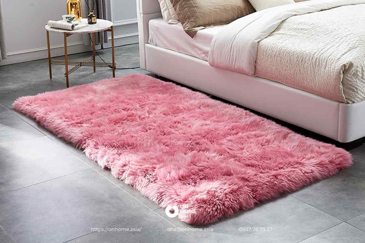 Thảm lông phòng ngủ đẹp