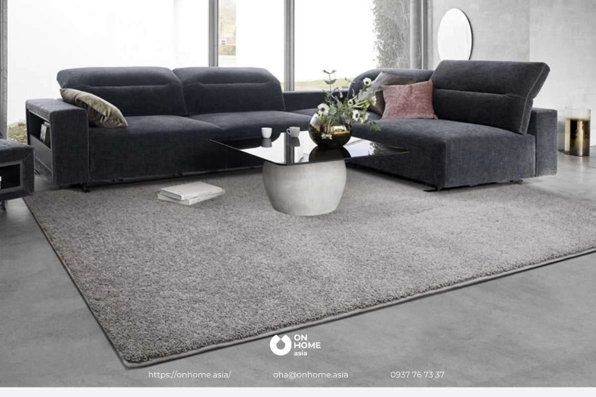 Thảm lông phòng khách sang trọng