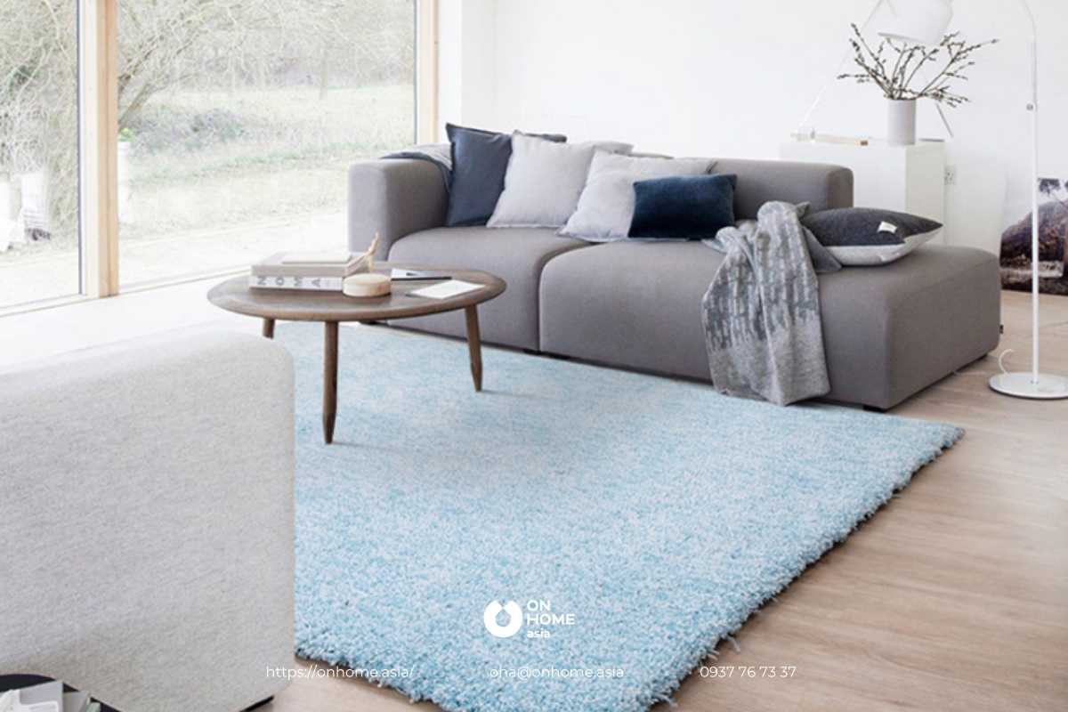 Thảm lông phòng khách sang trọng