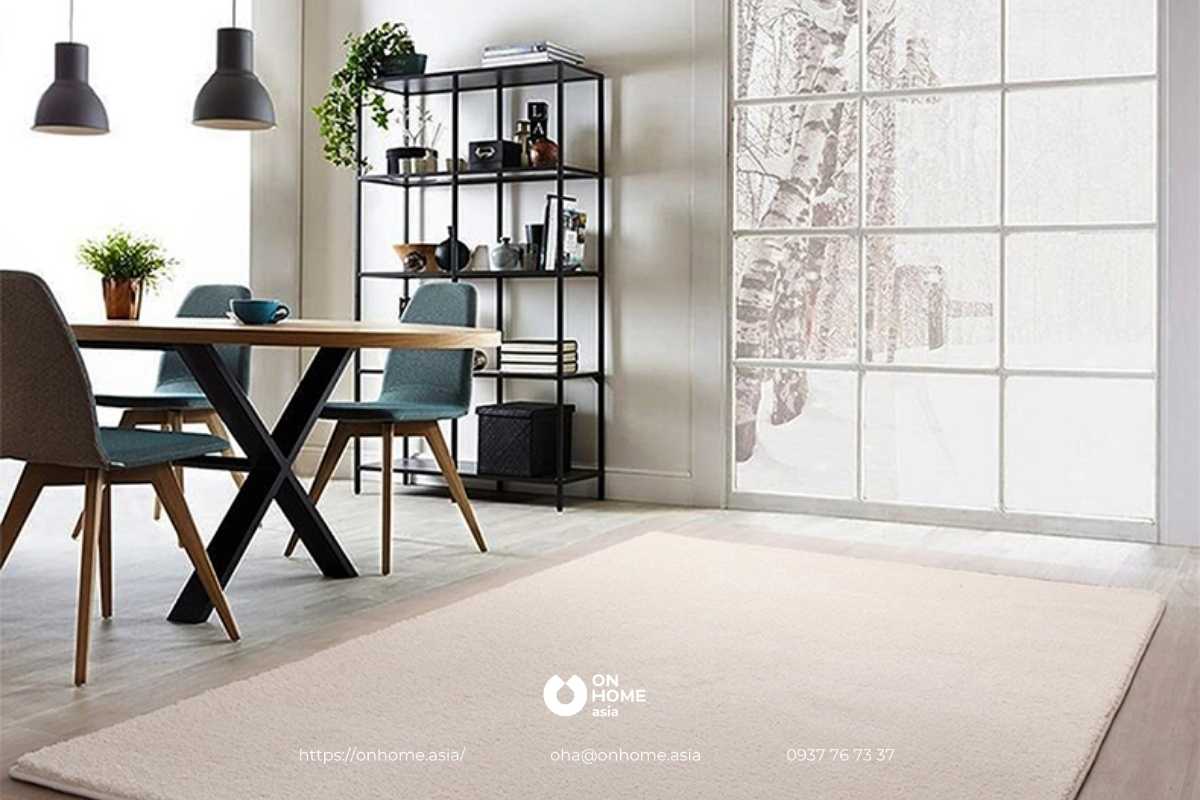 Thảm lông phòng khách sang trọng