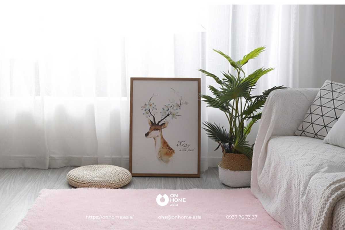 Thảm lông phòng ngủ đẹp