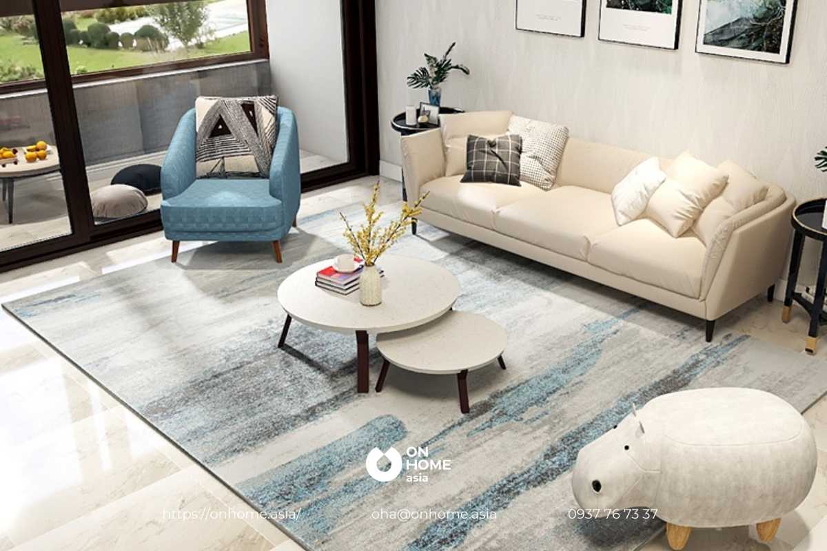 Thảm trải sàn với họa tiết bắt mắt