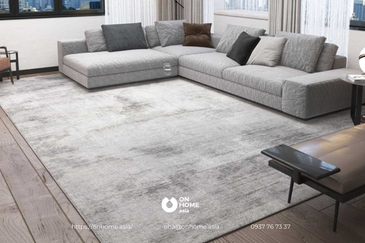 Thảm trải sàn phòng khách bằng nỉ