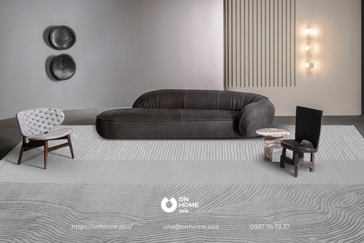 Thảm trang trí phòng khách bằng nỉ cao cấp