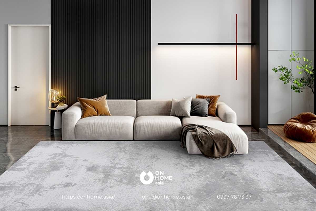 Thảm phòng khách bằng vải đẹp