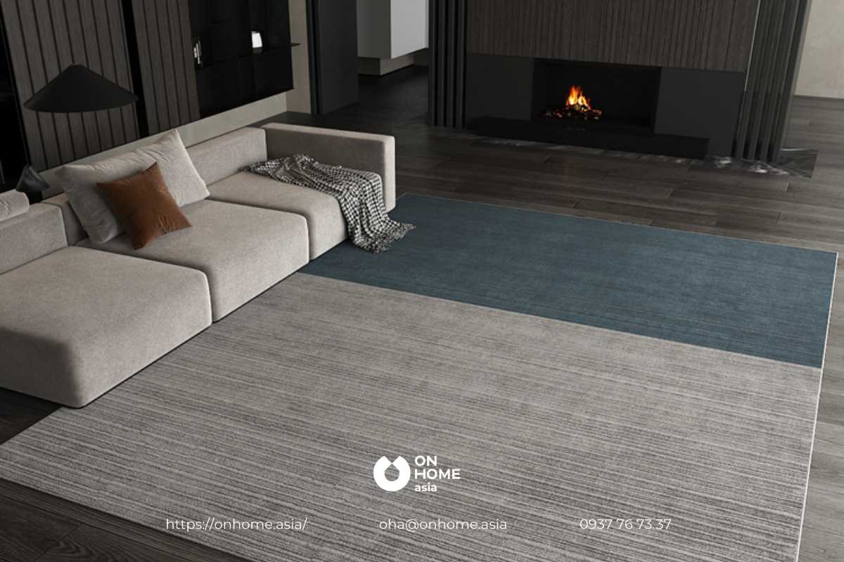 Thảm trải sàn phòng khách bằng vải