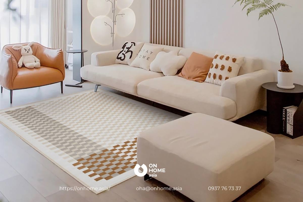 Thảm trải sàn phòng khách 3D