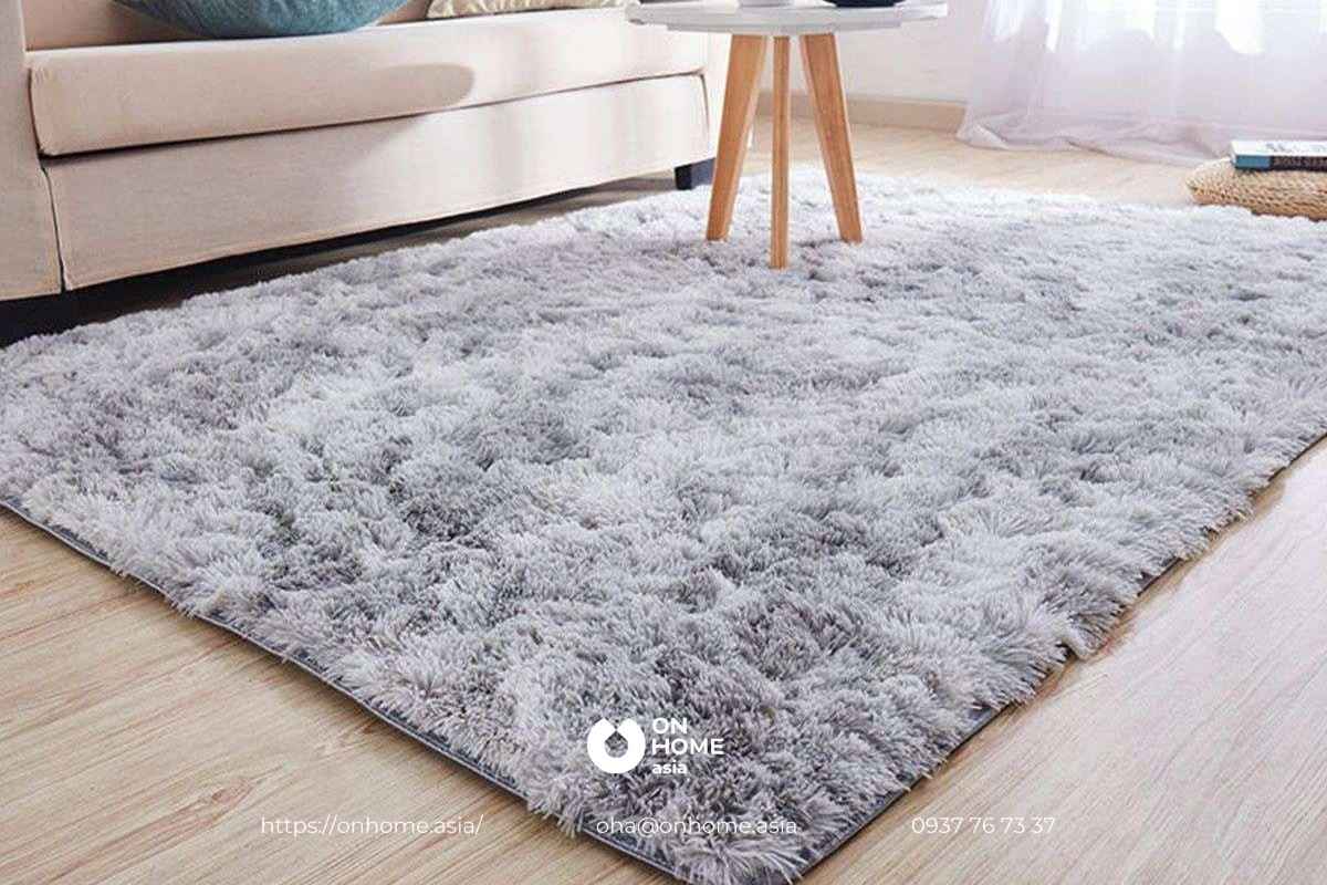 Thảm lông trải sàn phòng khách