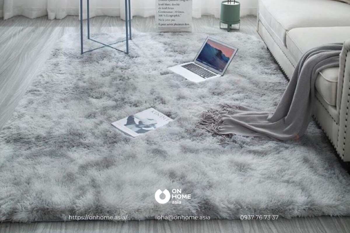 Thảm trải sàn phòng khách bằng lông cao cấp