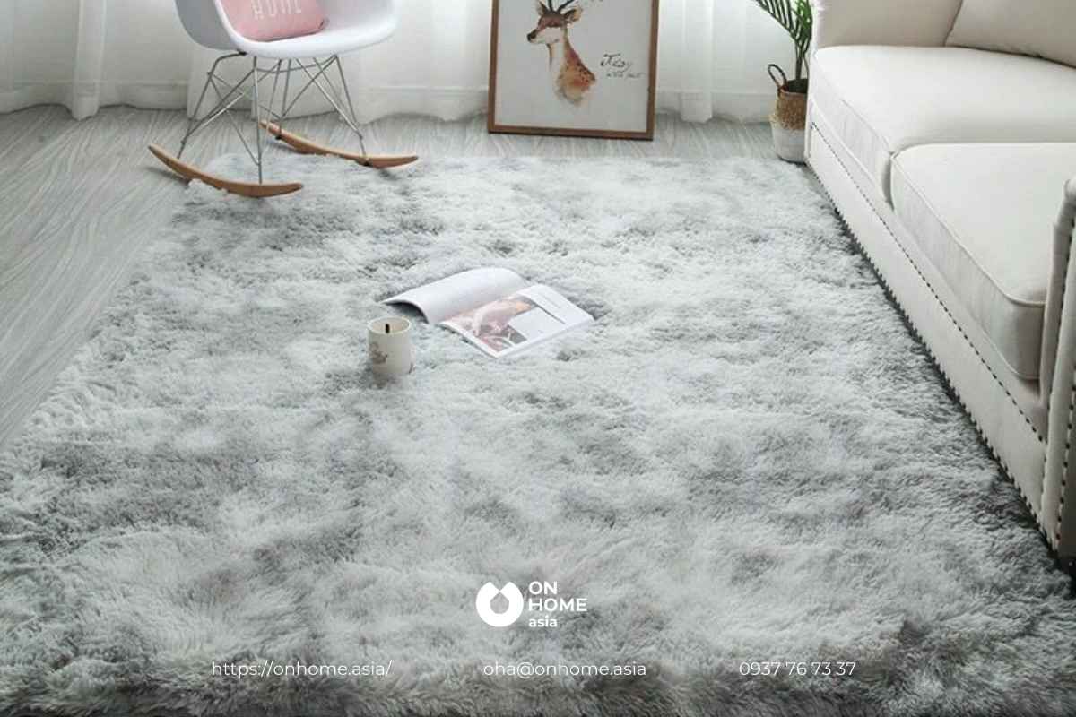 Thảm lông trải sàn phòng khách cao cấp