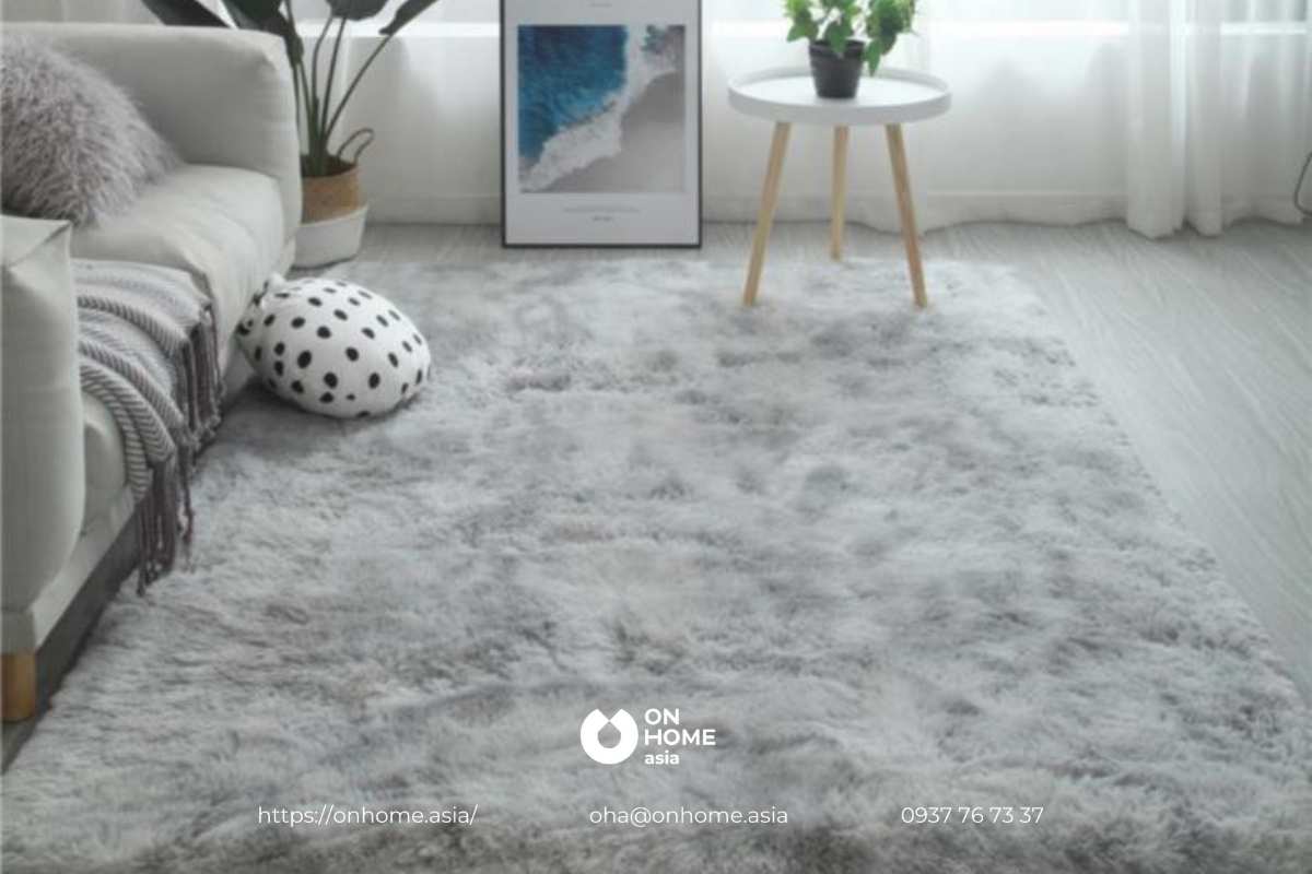 Thảm lông trang trí phòng khách cao cấp