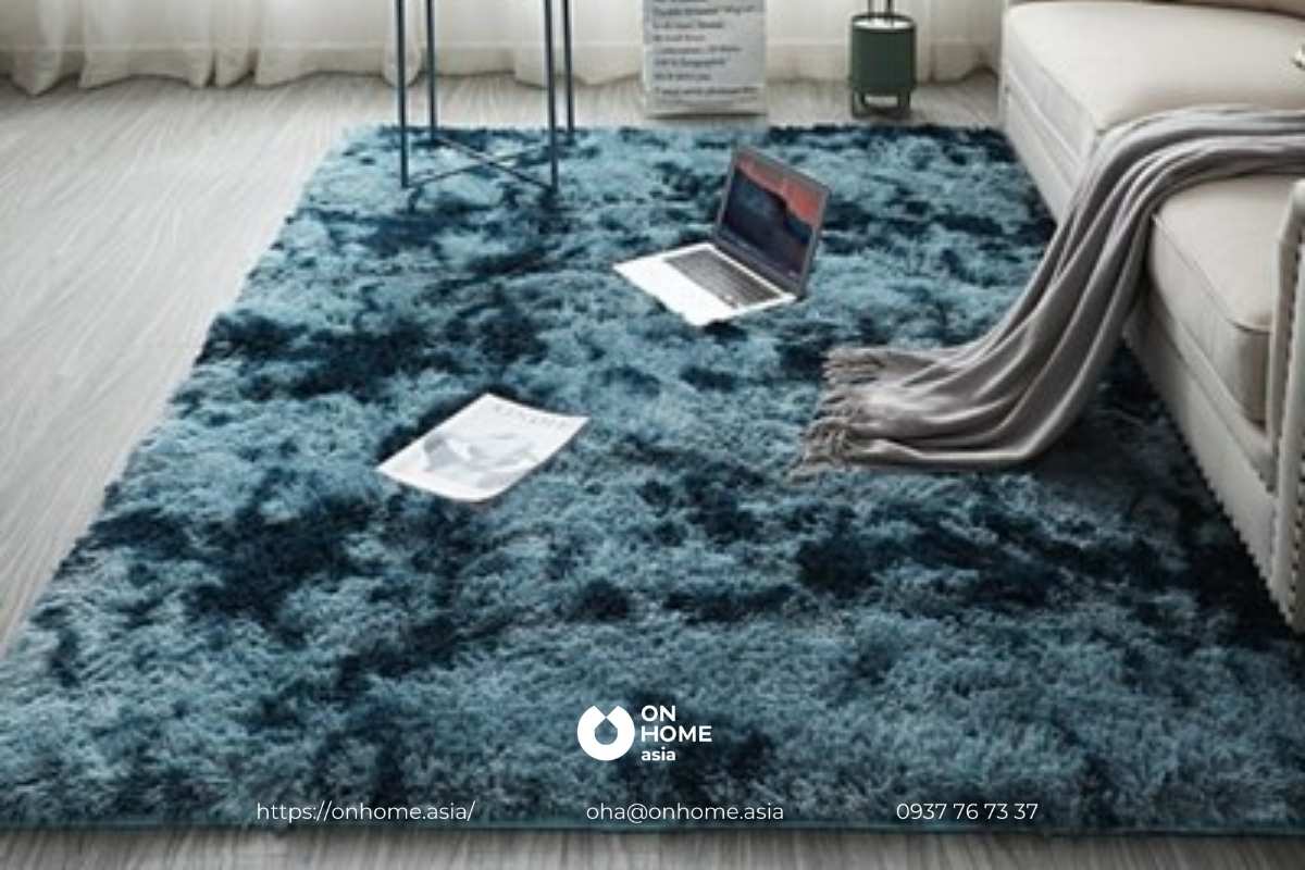 Thảm trải sàn phòng khách bằng lông đẹp