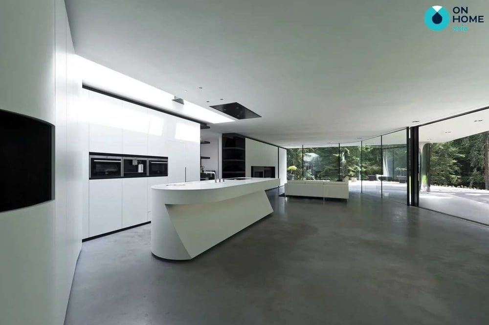 Phòng bếp biệt thự phong cách tối giản