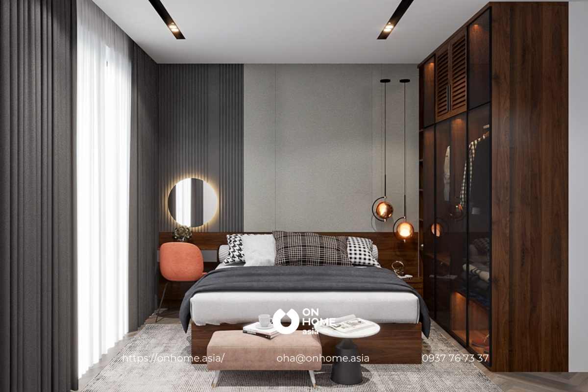 Thi công nội thất phòng ngủ nhà phố hiện đại