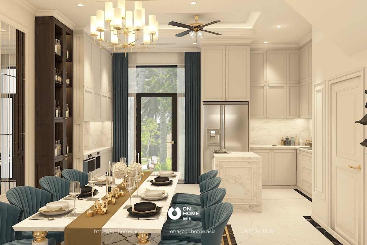 Bàn ăn phòng bếp sang trọng