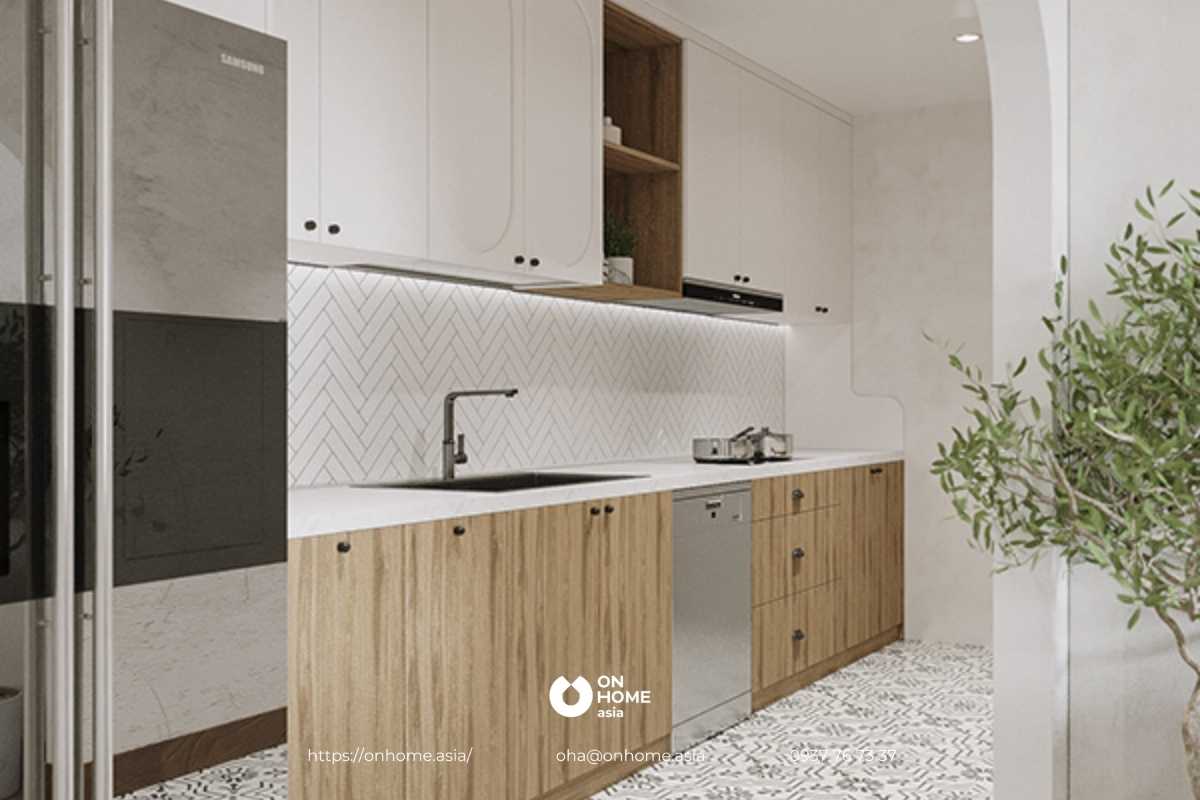 Tủ bếp chữ I nhỏ gọn 