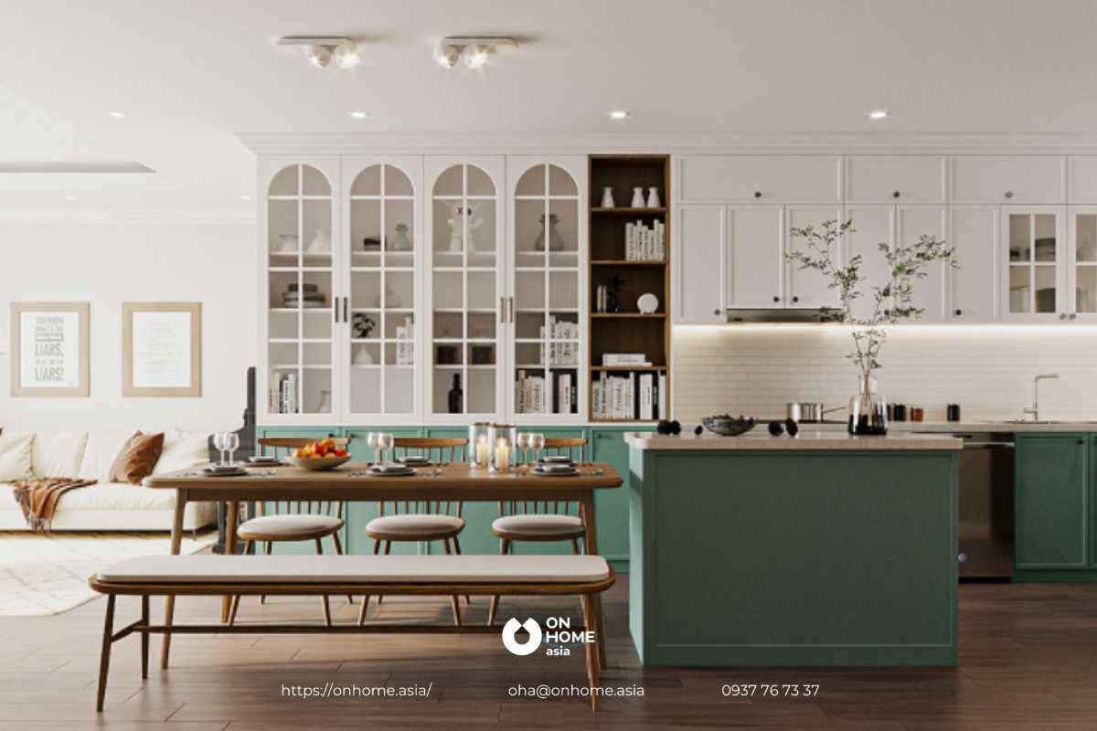 Thiết kế phòng bếp nhà cấp 4 đẹp, sang trọng