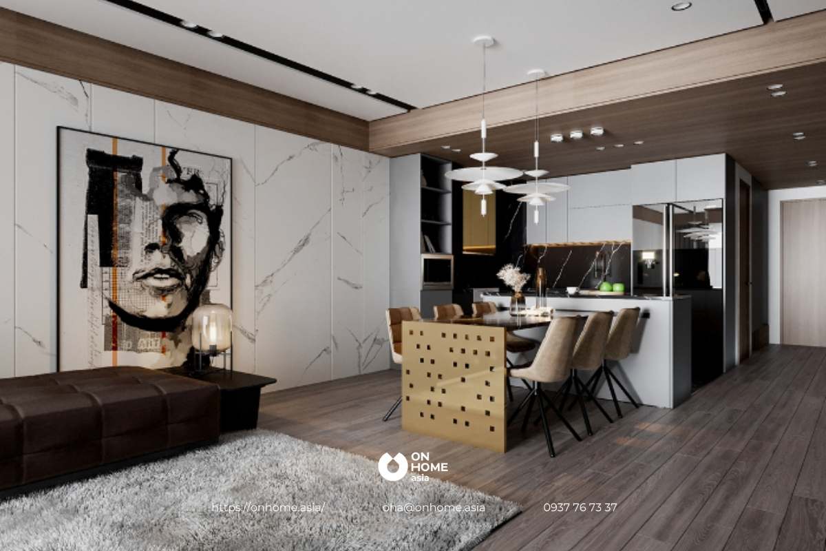 Nội&nbsp; thất căn hộ 100m2 đẹp, sang trọng